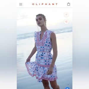 SLEEVELESS SMOCKED WAIST SHORT DRESS- DOMINO RED, NWOT! perfect for 4th of July